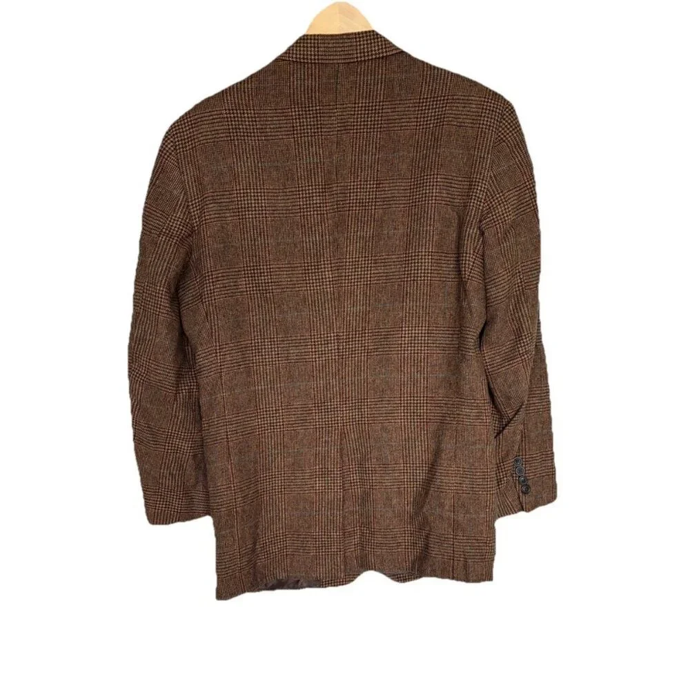 Burberrys Plaid Blazer‎ Camel Hair Dark Academia Old Money Equestrian